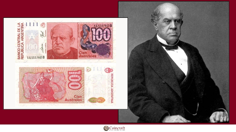 Argentina australes featuring Domingo Sarmiento - Coincraft